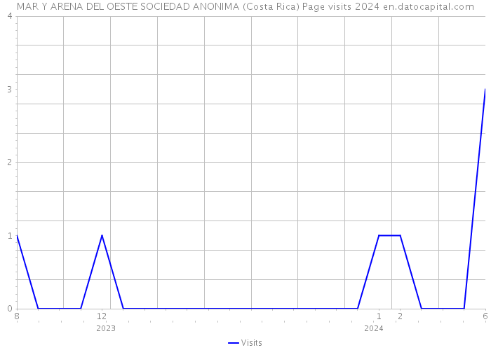 MAR Y ARENA DEL OESTE SOCIEDAD ANONIMA (Costa Rica) Page visits 2024 