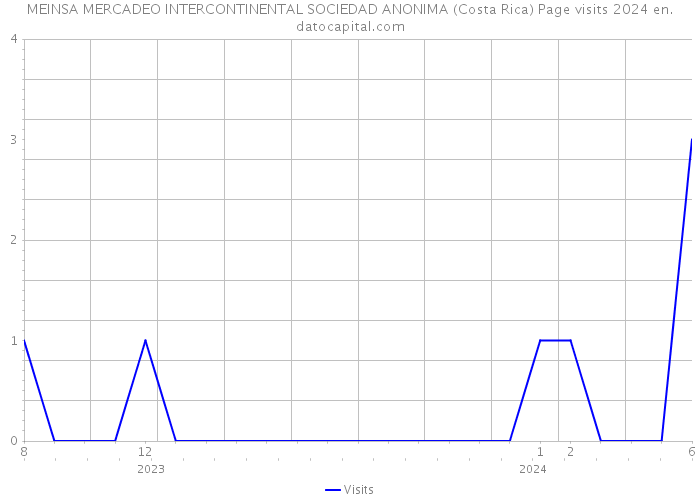 MEINSA MERCADEO INTERCONTINENTAL SOCIEDAD ANONIMA (Costa Rica) Page visits 2024 