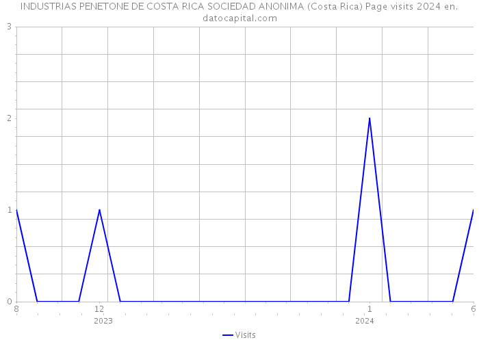 INDUSTRIAS PENETONE DE COSTA RICA SOCIEDAD ANONIMA (Costa Rica) Page visits 2024 