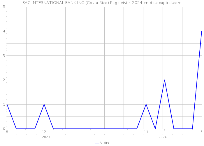 BAC INTERNATIONAL BANK INC (Costa Rica) Page visits 2024 