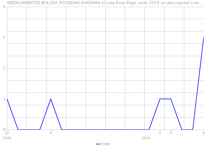 MEDICAMENTOS BOLOSA SOCIEDAD ANONIMA (Costa Rica) Page visits 2024 