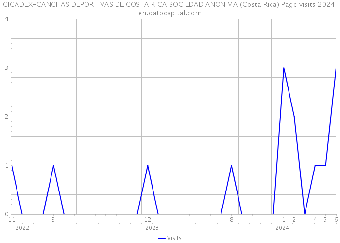 CICADEX-CANCHAS DEPORTIVAS DE COSTA RICA SOCIEDAD ANONIMA (Costa Rica) Page visits 2024 