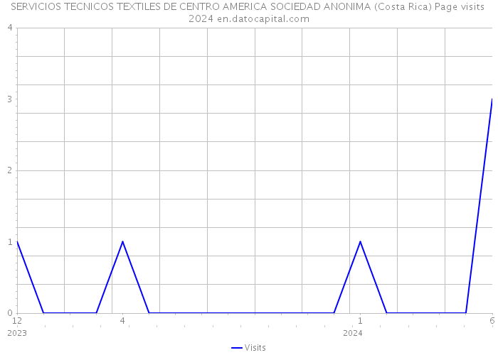 SERVICIOS TECNICOS TEXTILES DE CENTRO AMERICA SOCIEDAD ANONIMA (Costa Rica) Page visits 2024 