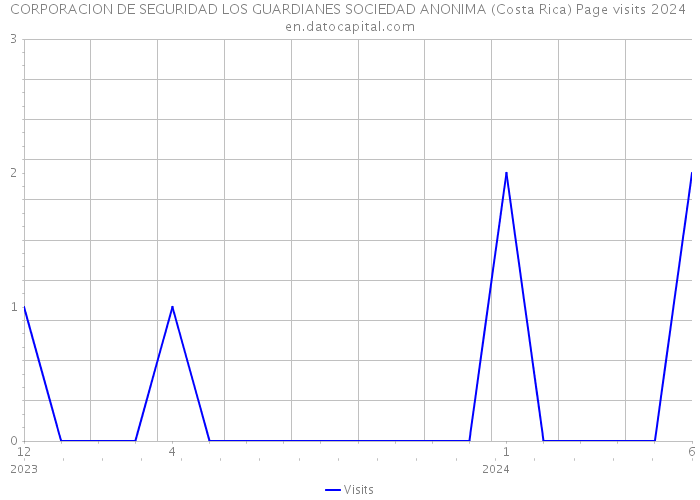 CORPORACION DE SEGURIDAD LOS GUARDIANES SOCIEDAD ANONIMA (Costa Rica) Page visits 2024 