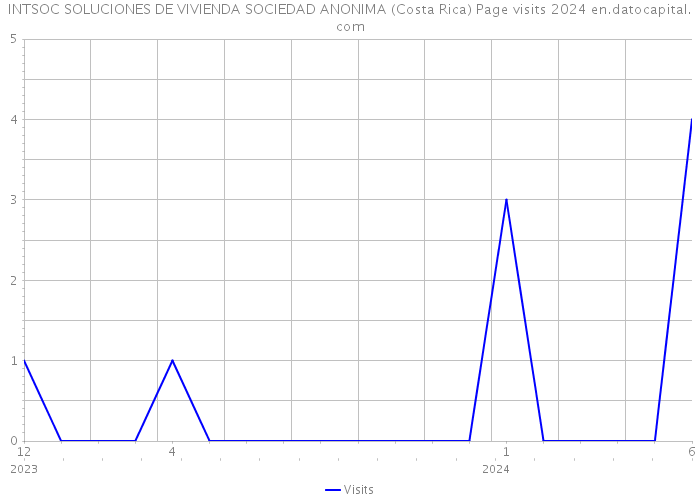 INTSOC SOLUCIONES DE VIVIENDA SOCIEDAD ANONIMA (Costa Rica) Page visits 2024 