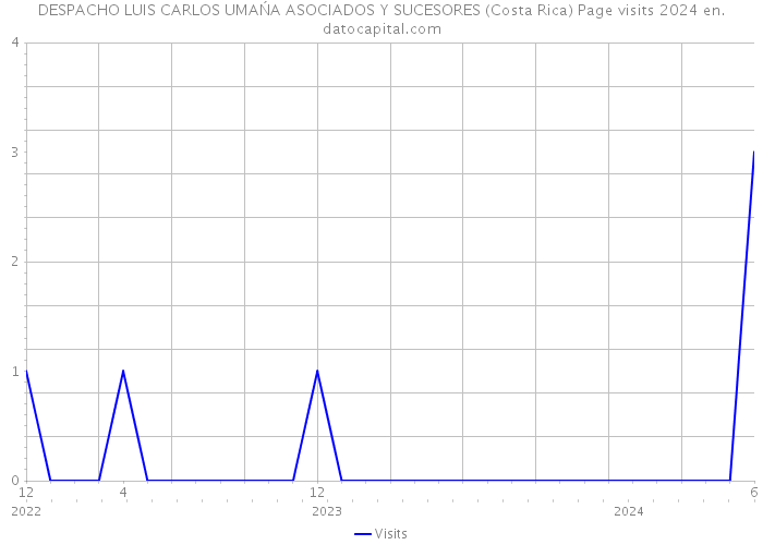DESPACHO LUIS CARLOS UMAŃA ASOCIADOS Y SUCESORES (Costa Rica) Page visits 2024 