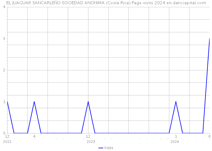 EL JUAGUAR SANCARLEŃO SOCIEDAD ANONIMA (Costa Rica) Page visits 2024 