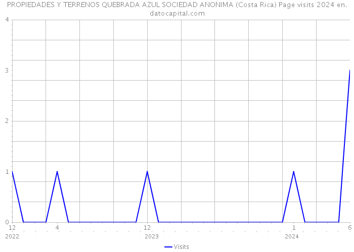 PROPIEDADES Y TERRENOS QUEBRADA AZUL SOCIEDAD ANONIMA (Costa Rica) Page visits 2024 