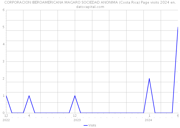 CORPORACION IBEROAMERICANA MAGARO SOCIEDAD ANONIMA (Costa Rica) Page visits 2024 