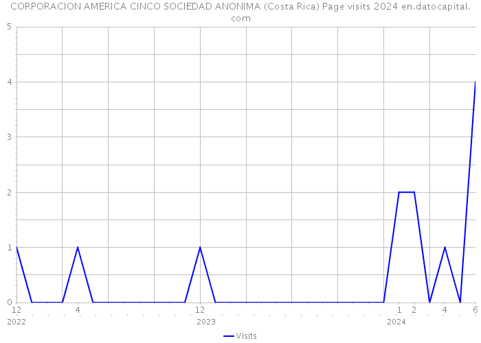 CORPORACION AMERICA CINCO SOCIEDAD ANONIMA (Costa Rica) Page visits 2024 