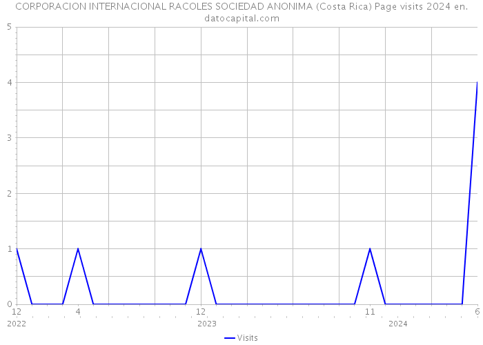 CORPORACION INTERNACIONAL RACOLES SOCIEDAD ANONIMA (Costa Rica) Page visits 2024 