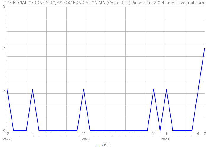 COMERCIAL CERDAS Y ROJAS SOCIEDAD ANONIMA (Costa Rica) Page visits 2024 