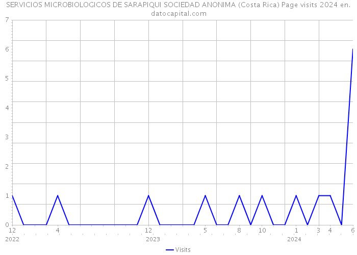 SERVICIOS MICROBIOLOGICOS DE SARAPIQUI SOCIEDAD ANONIMA (Costa Rica) Page visits 2024 