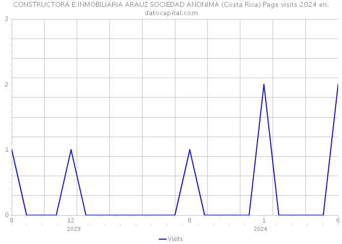 CONSTRUCTORA E INMOBILIARIA ARAUZ SOCIEDAD ANONIMA (Costa Rica) Page visits 2024 