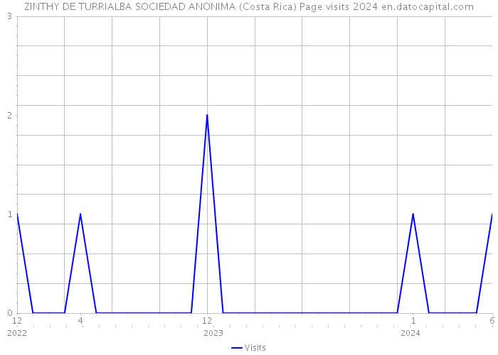 ZINTHY DE TURRIALBA SOCIEDAD ANONIMA (Costa Rica) Page visits 2024 