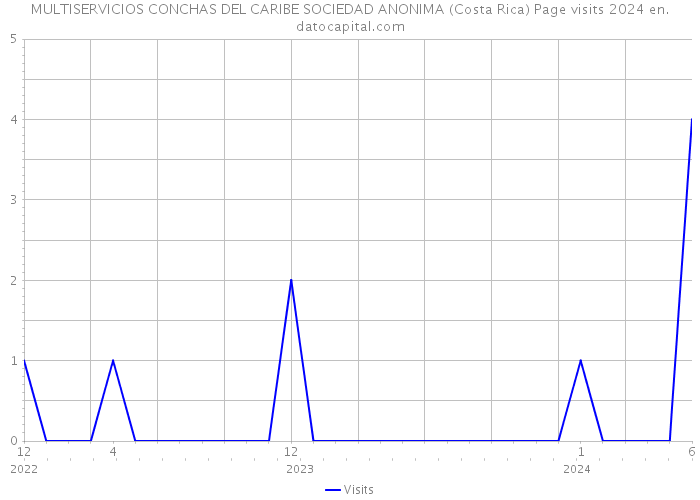 MULTISERVICIOS CONCHAS DEL CARIBE SOCIEDAD ANONIMA (Costa Rica) Page visits 2024 