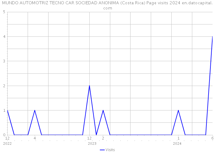 MUNDO AUTOMOTRIZ TECNO CAR SOCIEDAD ANONIMA (Costa Rica) Page visits 2024 