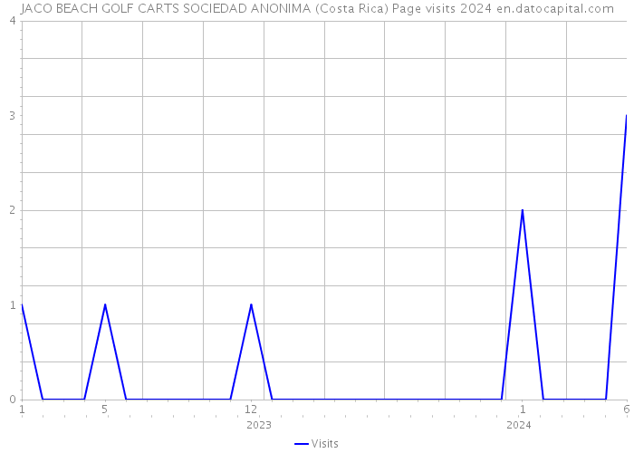 JACO BEACH GOLF CARTS SOCIEDAD ANONIMA (Costa Rica) Page visits 2024 
