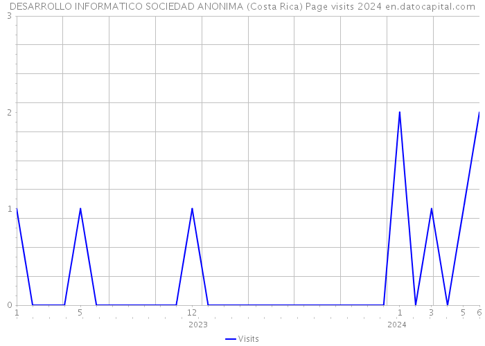 DESARROLLO INFORMATICO SOCIEDAD ANONIMA (Costa Rica) Page visits 2024 