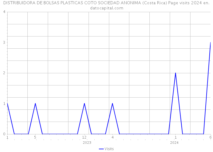 DISTRIBUIDORA DE BOLSAS PLASTICAS COTO SOCIEDAD ANONIMA (Costa Rica) Page visits 2024 