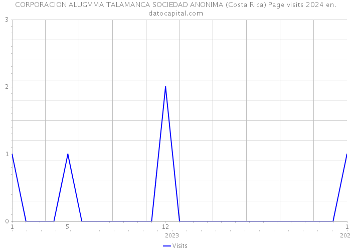 CORPORACION ALUGMMA TALAMANCA SOCIEDAD ANONIMA (Costa Rica) Page visits 2024 