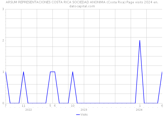 ARSUM REPRESENTACIONES COSTA RICA SOCIEDAD ANONIMA (Costa Rica) Page visits 2024 