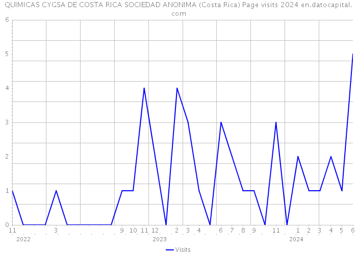 QUIMICAS CYGSA DE COSTA RICA SOCIEDAD ANONIMA (Costa Rica) Page visits 2024 