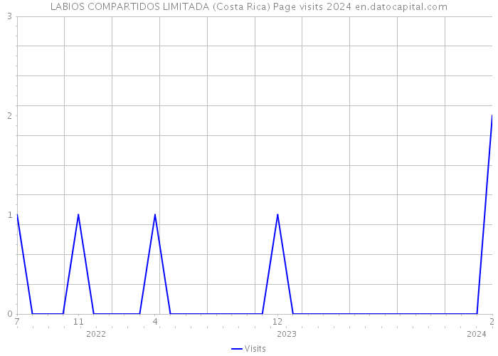 LABIOS COMPARTIDOS LIMITADA (Costa Rica) Page visits 2024 