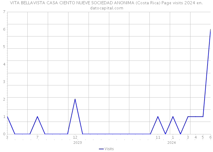 VITA BELLAVISTA CASA CIENTO NUEVE SOCIEDAD ANONIMA (Costa Rica) Page visits 2024 