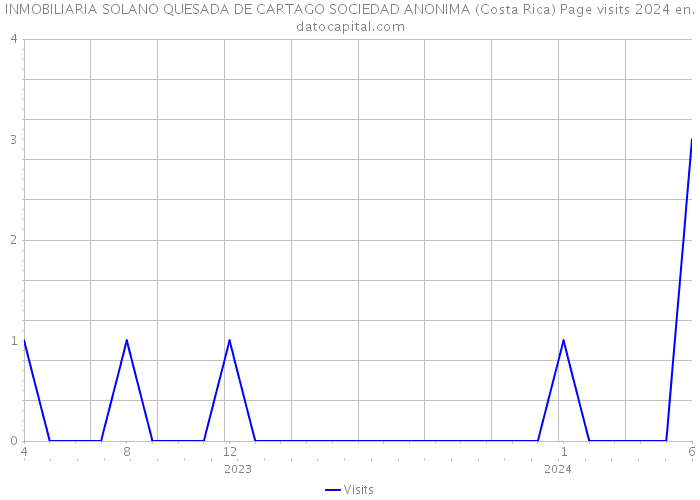 INMOBILIARIA SOLANO QUESADA DE CARTAGO SOCIEDAD ANONIMA (Costa Rica) Page visits 2024 