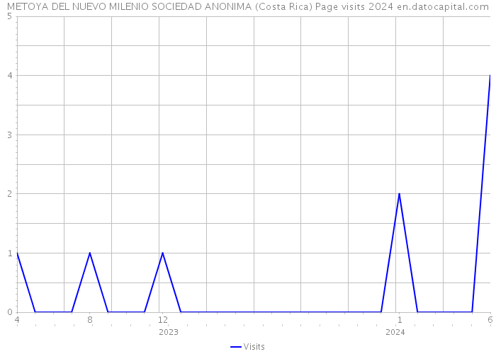 METOYA DEL NUEVO MILENIO SOCIEDAD ANONIMA (Costa Rica) Page visits 2024 