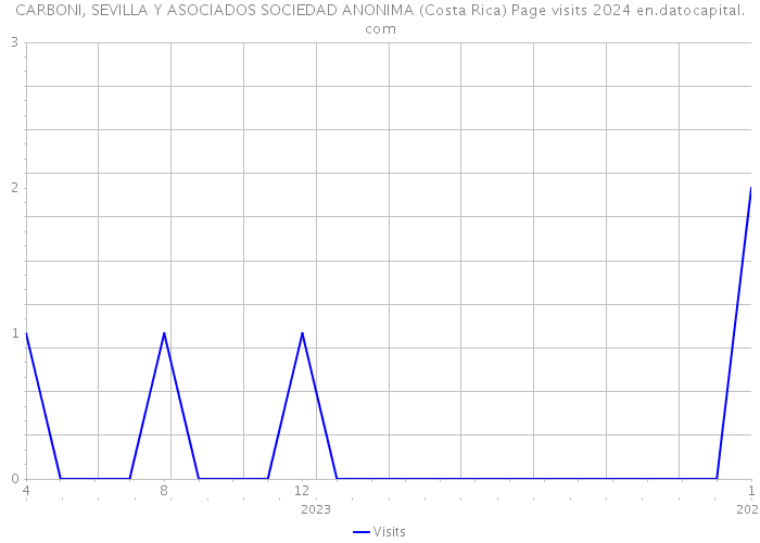 CARBONI, SEVILLA Y ASOCIADOS SOCIEDAD ANONIMA (Costa Rica) Page visits 2024 