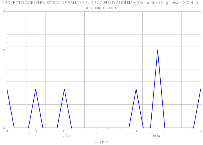 PROYECTO AGROINDUSTRIAL DE PALMAR SUR SOCIEDAD ANONIMA (Costa Rica) Page visits 2024 