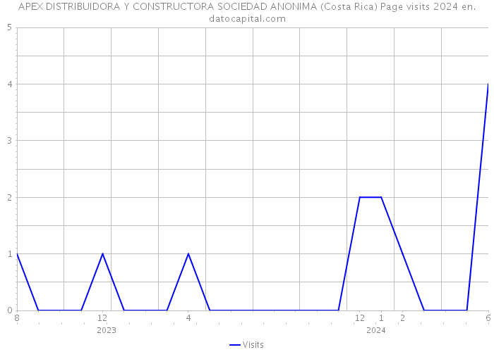 APEX DISTRIBUIDORA Y CONSTRUCTORA SOCIEDAD ANONIMA (Costa Rica) Page visits 2024 