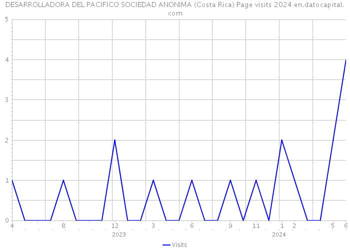 DESARROLLADORA DEL PACIFICO SOCIEDAD ANONIMA (Costa Rica) Page visits 2024 