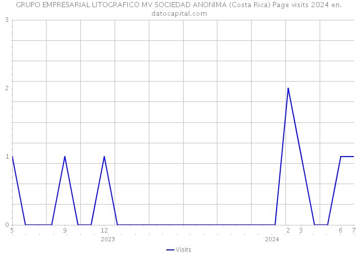 GRUPO EMPRESARIAL LITOGRAFICO MV SOCIEDAD ANONIMA (Costa Rica) Page visits 2024 
