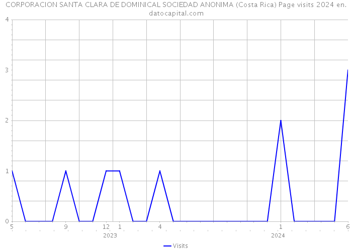CORPORACION SANTA CLARA DE DOMINICAL SOCIEDAD ANONIMA (Costa Rica) Page visits 2024 