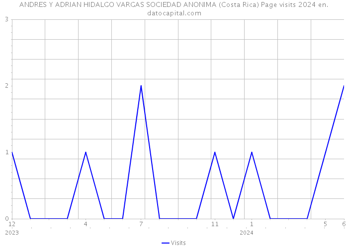 ANDRES Y ADRIAN HIDALGO VARGAS SOCIEDAD ANONIMA (Costa Rica) Page visits 2024 