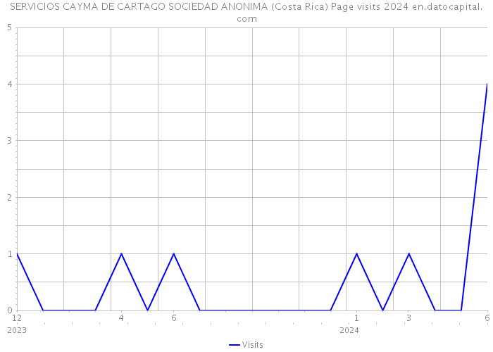 SERVICIOS CAYMA DE CARTAGO SOCIEDAD ANONIMA (Costa Rica) Page visits 2024 