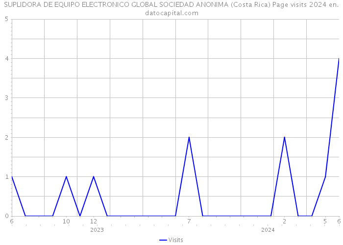 SUPLIDORA DE EQUIPO ELECTRONICO GLOBAL SOCIEDAD ANONIMA (Costa Rica) Page visits 2024 