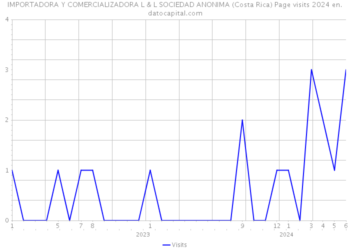 IMPORTADORA Y COMERCIALIZADORA L & L SOCIEDAD ANONIMA (Costa Rica) Page visits 2024 