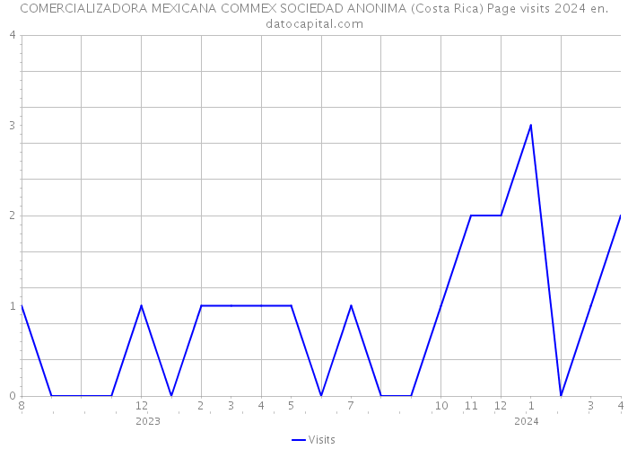 COMERCIALIZADORA MEXICANA COMMEX SOCIEDAD ANONIMA (Costa Rica) Page visits 2024 