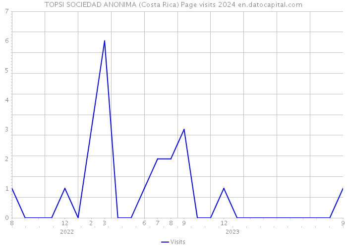 TOPSI SOCIEDAD ANONIMA (Costa Rica) Page visits 2024 