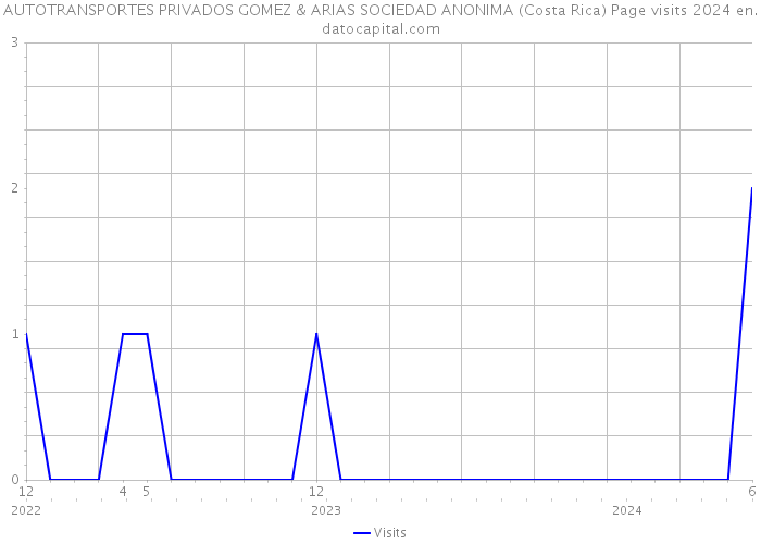 AUTOTRANSPORTES PRIVADOS GOMEZ & ARIAS SOCIEDAD ANONIMA (Costa Rica) Page visits 2024 