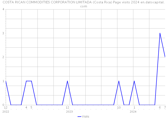 COSTA RICAN COMMODITIES CORPORATION LIMITADA (Costa Rica) Page visits 2024 