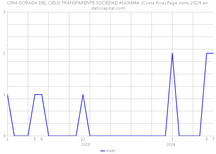 CIMA DORADA DEL CIELO TRANSPARENTE SOCIEDAD ANONIMA (Costa Rica) Page visits 2024 