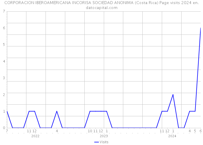 CORPORACION IBEROAMERICANA INCORISA SOCIEDAD ANONIMA (Costa Rica) Page visits 2024 