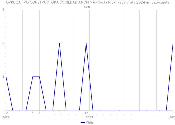 TORRE ZAFIRO CONSTRUCTORA SOCIEDAD ANONIMA (Costa Rica) Page visits 2024 
