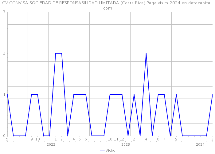 CV CONVISA SOCIEDAD DE RESPONSABILIDAD LIMITADA (Costa Rica) Page visits 2024 
