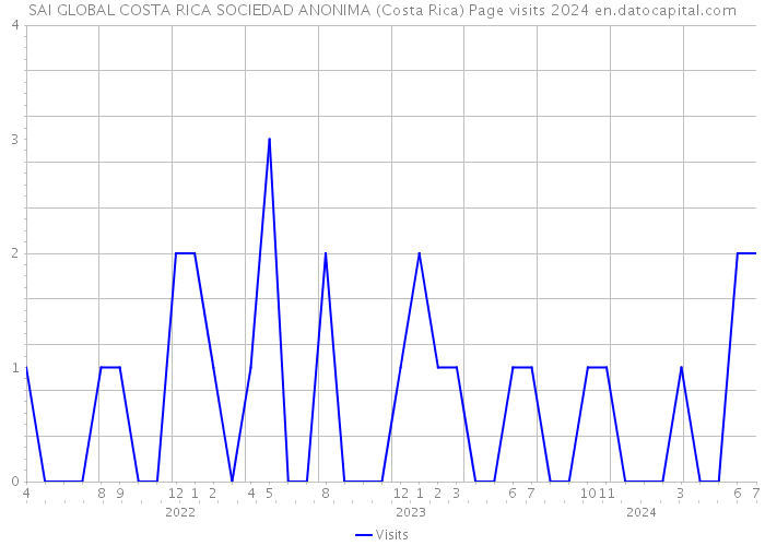 SAI GLOBAL COSTA RICA SOCIEDAD ANONIMA (Costa Rica) Page visits 2024 